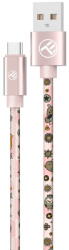 Tellur Graffiti USB to Type-C Cable 3A 1m Pink (T-MLX53480) - vexio