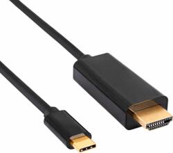 Akyga AK-AV-18 USB Type C - HDMI Kábel 1.8m - Fekete (AK-AV-18)