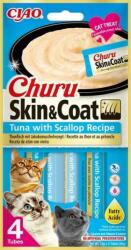 INABA Churu Skin & Coat macskáknak tonhal és fésűkagyló ízű 4x14g