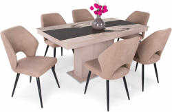  Aspen szék - Magasfényű Flóra plusz asztallal (6) (+Ingyenes szállítás)