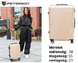 Peterson arany színű, keményfalú bőrönd 55 × 36 × 23 cm (Z-38088933)