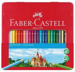 Faber-Castell Creioane colorate 24 culori hexagonale, in cutie de metal, Faber Castell FC115824 (FC115824)
