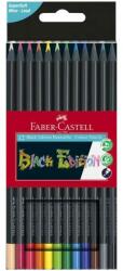 Faber-Castell Creioane colorate 12 culori triunghiulare, Black Edition, Faber Castell FC116412 (FC116412)
