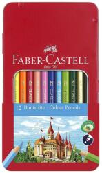 Faber-Castell Creioane colorate 12 culori hexagonale, in cutie de metal, Faber Castell FC115801 (FC115801)