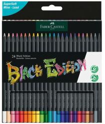Faber-Castell Creioane colorate 24 culori triunghiulare, Black Edition, Faber Castell FC116424 (FC116424)