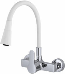 Gamma Flex 3000 konyhai FALI csaptelep fehér-króm, beépíthető (5907558299649)