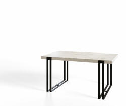 Vox bútor ROSA BLACK nyitható étkezőasztal, 160x90, marble bianco, készletről