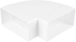 Dalap PVC vízszintes könyökidom szögletes légcsatornákba 90°, 110x55 mm (5251)