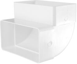Dalap PVC függőleges könyökidom szögletes légcsatornákba 90°, 110x55 mm (5252)