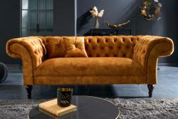 LuxD Design ülőgarnitúra Rubby Chesterfield 225 cm mustársárga bársony