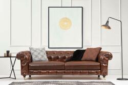 Sofahouse Design 3 személyes Chesterfield kanapé 245 cm barna
