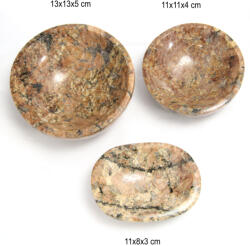 Bol din Feldspat Mineral Natural - 11-13 x 8-13 x 3-5 cm - 1 Buc