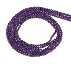 Hematit Mat Violet Rotund Fatetat Margele Pietre Semipretioase pentru Bijuterii 3x3 mm
