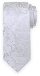 Willsoor Ezüst esküvői nyakkendő halvány leveles mintával 15567