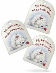 Nyomtatott dekorkarton - Vintage karácsonyi tábla 3db/csomag