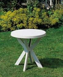 ProGarden Don műanyag kerti asztal fehér kerek O85