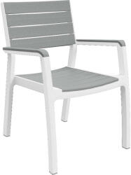 Keter Harmony műanyag kerti karfás szék fehér - világos szürke