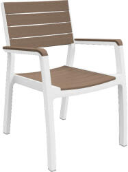 Keter Harmony műanyag kartámaszos kerti szék fehér - világos barna