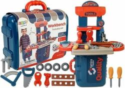LeanToys Set banc de lucru pentru copii, atelier cu unelte portabil in valiza, LeanToys, 6875 - produsecopii