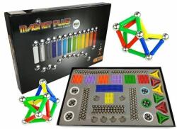 LeanToys Set de blocuri magnetice, Magnastix, 560 piese si placa de joc inclusa, LeanToys, 660 - produsecopii