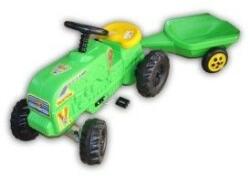 ROBENTOYS Tractor pentru copii, cu pedale si remorca, verde - produsecopii