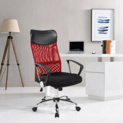  Ergonomikus irodai szék magasított háttámlával - piros (HOP1000998-2)