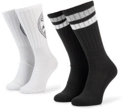 Converse 2 pár hosszú szárú unisex zokni E744A-2020 Fekete (E744A-2020)
