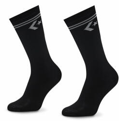 Converse 2 pár hosszú szárú női zokni E1025B-2009 Fekete (E1025B-2009)