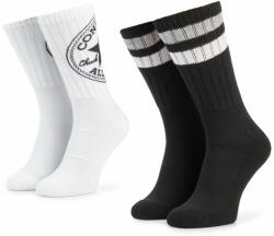 Converse 2 pár hosszú szárú unisex zokni E744A-2010 Fekete (E744A-2010)