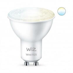 WIZ Bec LED inteligent Connected Whites, Wi-Fi, GU10, 4.9W (50W), 345 lm, lumina alba (2700-6500K), compatibil Google Assistant/Alexa/Siri (000008718699787110)