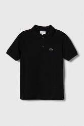 Lacoste gyerek pamut póló fekete, sima - fekete 128