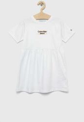Calvin Klein Jeans gyerek ruha fehér, mini, harang alakú - fehér 176