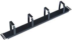 WP 1U metal cable management, Black RAL 9005 (WPN-ACM-101-B) - pcland
