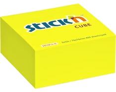 STICK N Stick`N 76x76 mm 400 lap neon sárga öntapadó kockatömb (21010) - bestbyte