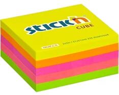 STICK N Stick`N 51x51 mm 250 lap neon mix öntapadó kockatömb (21203)