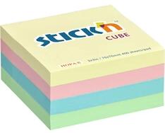 STICK N Stick`N 76x76 mm 400 lap pasztell szivárvány öntapadó kockatömb (21013) - bestbyte