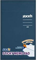 STICK N Stick`N 190, 5x114 mm 50 lap/tömb vonalazott pasztell sárga öntapadó jegyzetfüzet (21850)