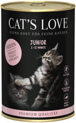 CAT’S LOVE 6x400g Cat's Love Junior csirke nedves macskatáp