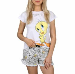  sarcia. eu Looney Tunes Tweety fehér és szürke lány rövid ujjú pizsama, nyári pizsama 9 év 134 cm
