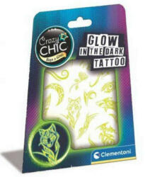 Clementoni Crazy Chic 18121 Glow in the Dark Tattoo sötétben világító tetováláscsomag (18121) - webjatekbolt