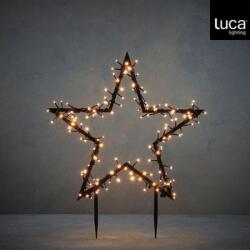 LucaLight Garden d'light star garden stake meleg fehér fényű led fényfüzér 150 égõvel, 8 funkcióval és idõzítõvel