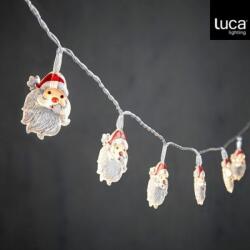 Luca lighting String mikulás formájú meleg fehér fényű elemes led fényfüzér 10 égõvel