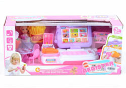 Magic Toys Lila-pink pénztárgép kiegészítőkkel, fénnyel és hanggal (MKL434903)
