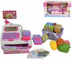 Magic Toys Happy Shopping: Elektronikus fehér-rózsaszín pénztárgép hanggal és kiegészítőkkel 22, 5x17 cm (MKI993059)