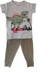 FROG Pijama pentru Baieti, tricou si pantalon lung, Dinozaur