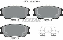 TEXTAR set placute frana, frana disc TEXTAR Q+ 2622401 (2622401)