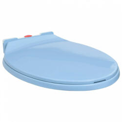 vidaXL kék ovális gyorsan szerelhető WC-ülőke lassan csukódó fedéllel (145823) - balena