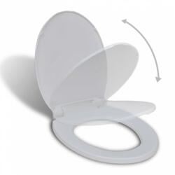 vidaXL fehér ovális WC-ülőke lassan csukódó fedéllel (141762)