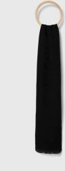 Giorgio Armani gyapjú sál fekete, sima - fekete Univerzális méret