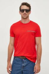 Tommy Hilfiger pamut póló piros, nyomott mintás - piros S - answear - 16 990 Ft